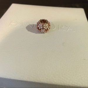 SOLD Pandora Rose Gold Floral Charm Like New